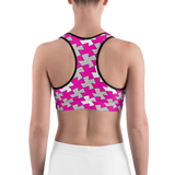 hinesii 'Tessie Vivid Pink and Gray' Sports bra