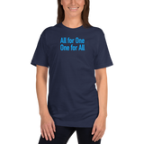 hinesii 'All for One' Short-Sleeve T-Shirt in blue ink