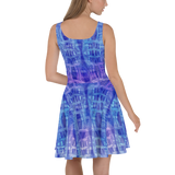 hinesii 'Kozmic Blue Batik' Skater Dress