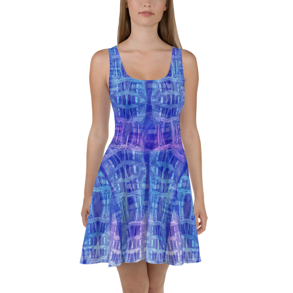 hinesii 'Kozmic Blue Batik' Skater Dress