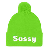 hinesii 'Sassy' Pom Pom Knit Cap