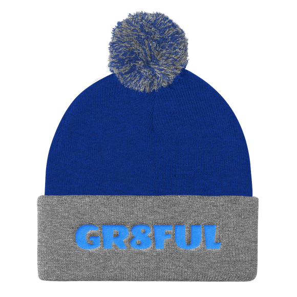 hinesii 'GR8TFUL' Pom Pom Knit Cap