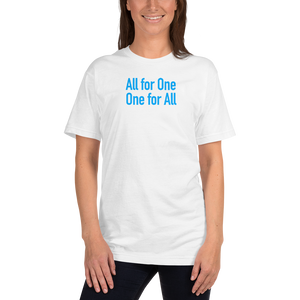 hinesii 'All for One' Short-Sleeve T-Shirt in blue ink