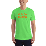 hinesii 'All for One' Short-Sleeve T-Shirt orange ink