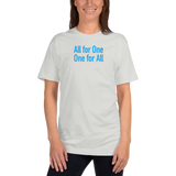 hinesii 'All for One' Short-Sleeve T-Shirt in blue ink