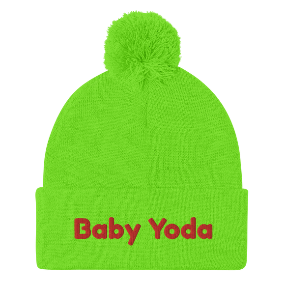 hinesii 'Baby Yoda' Star Wars inspired Pom-Pom Beanie