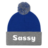 hinesii 'Sassy' Pom Pom Knit Cap