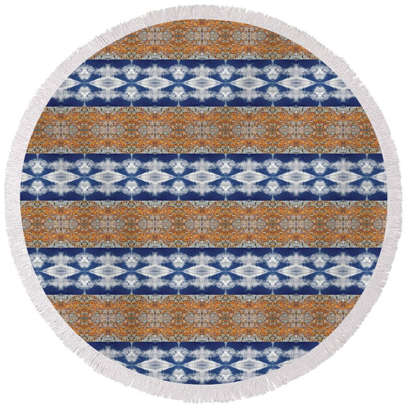 Rusty Clouds - Round Beach Towel